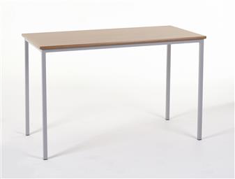 1100 x 550 Spiral Stacking Classroom Table Light Grey Frame Beech Top & Beech PVC Edge