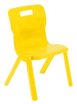 Titan One Piece Polypropylene Chair - Size 3 - Yellow
