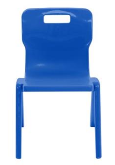 Titan One Piece Polypropylene Chair - Size 4 - Blue