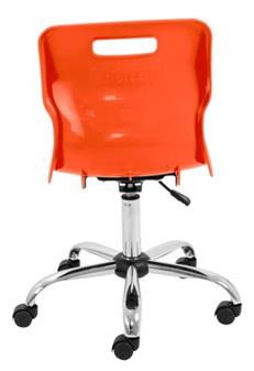 Titan Polypropylene Swivel Chair - Orange