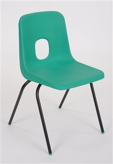 Hille E-Series Plastic Chair - Jade Green