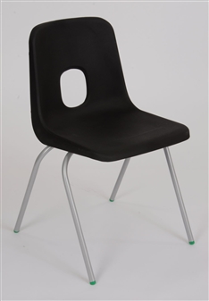 Hille E-Series Plastic Chair - Charcoal