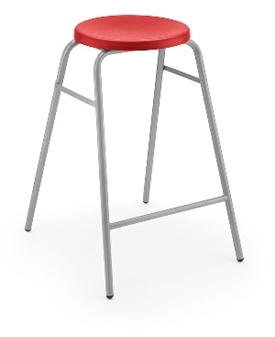 Hille Button Stool Red