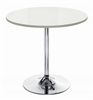 White High Gloss Trumpet Base Cafe / Bistro Table