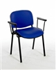 F1BARMS Stackable Chair - Black Frame - With Arms - Vinyl