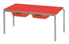 Crushed Bent Classroom Table With Trays MDF Edge