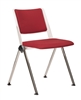 Pinnacle White - Upholstered Stacking Chair