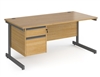 Contract C-Frame Office Desk With 1 Set Of Drawers