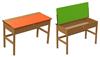 Wooden Locker Teacher Desk Coloured Tops