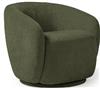 Quick Ship Grace Single Swivel Chair Olive Green Fabric