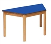 Blue Trapezoidal Classroom Table
